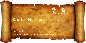 Kautz Márton névjegykártya