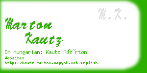 marton kautz business card